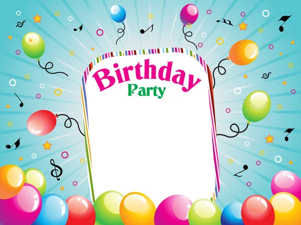 Illusztráció születésnapi party — Stock Vector
