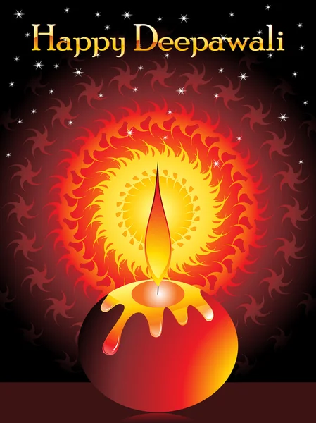 Illustrazione vettoriale per un felice diwali — Vettoriale Stock
