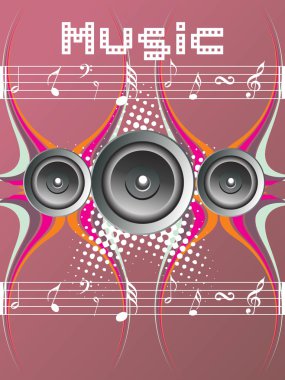 müzik arka plan çizimi