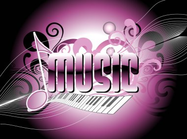 Illustration of musical background clipart