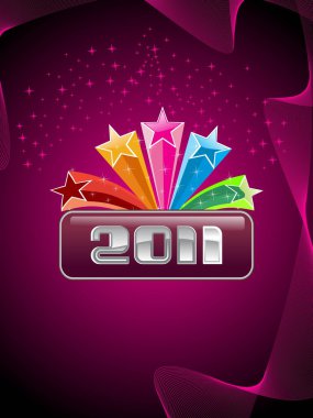 Wallpaper for new year 2011 clipart