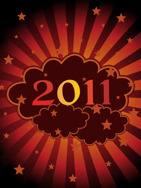 Illustration pour la nouvelle année 2011 — Image vectorielle