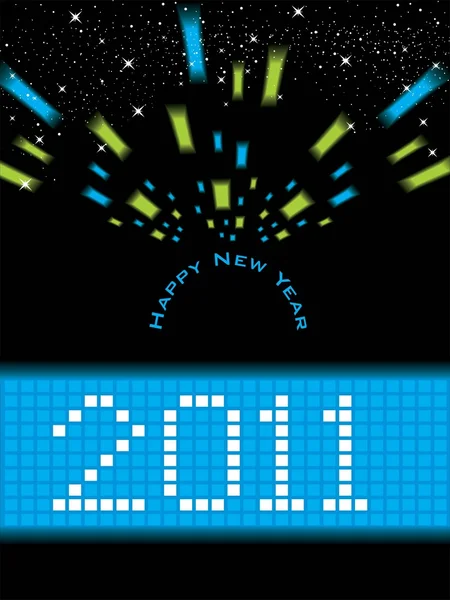 新的一年 2011年的壁纸 — 图库矢量图片