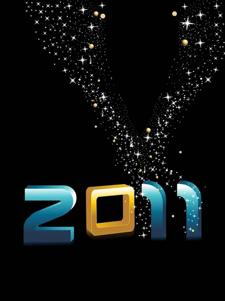 Tapete für das neue Jahr 2011 — Stockvektor