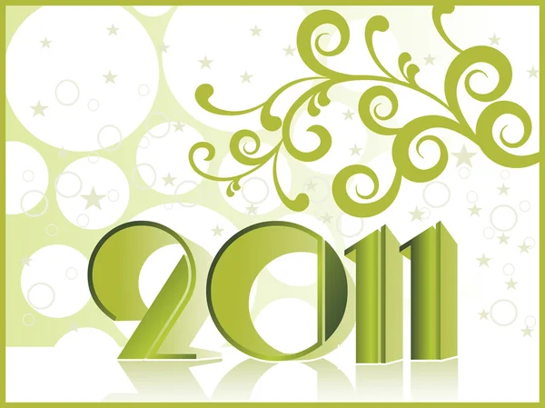 2011 Nieuwjaar behang — Stockvector