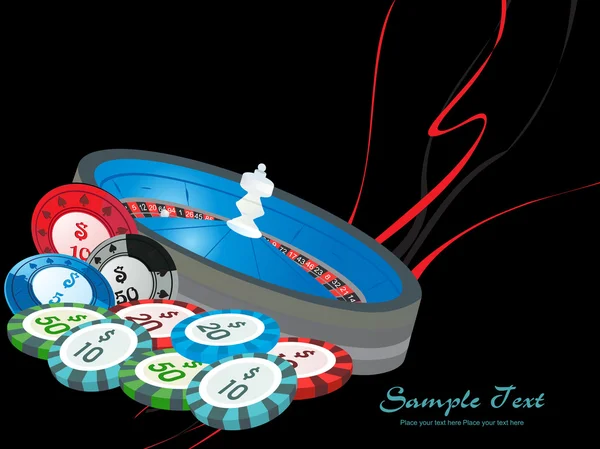 Casino pozadí, ilustrace — Stockový vektor