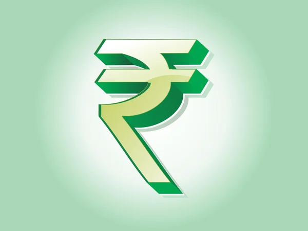 Fondo con rupie indiana isolata — Vettoriale Stock