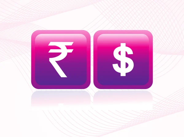 Background with isolated indian rupee — Stock Vector