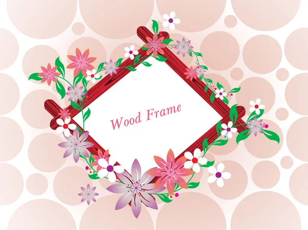 Creatieve bloemmotief frame — Stockvector