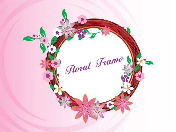 Cadre motif floral créatif — Image vectorielle