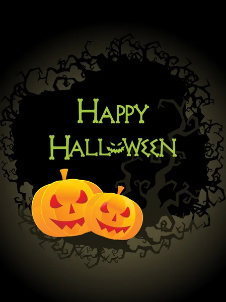 Illustration pour une joyeuse fête d'Halloween — Image vectorielle