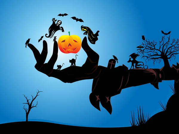 Illustration för halloween — Stock vektor