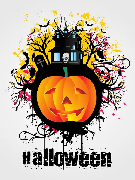 Ilustración para halloween — Vector de stock