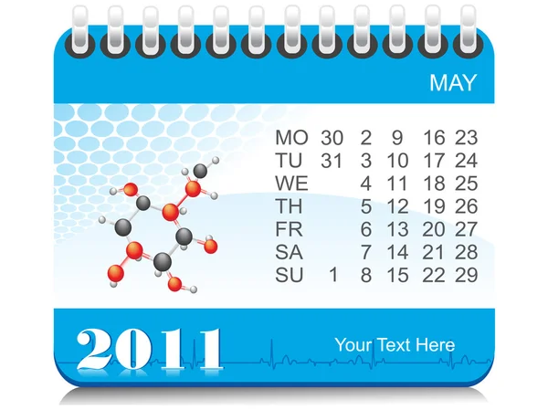 Vector 2011 calendario médico — Vector de stock