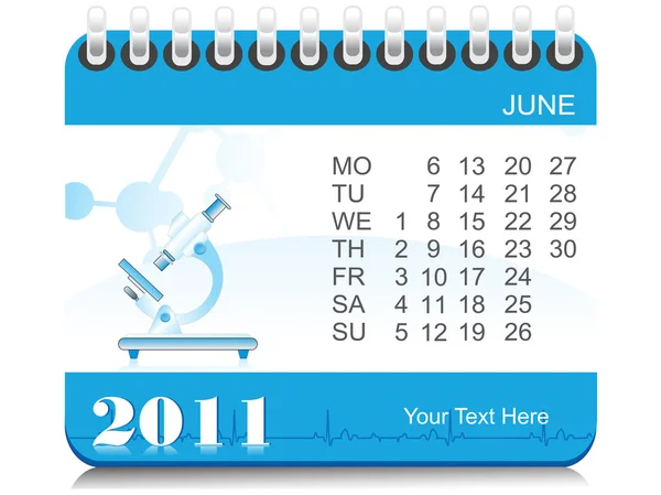 Vektor 2011 orvosi naptár — Stock Vector
