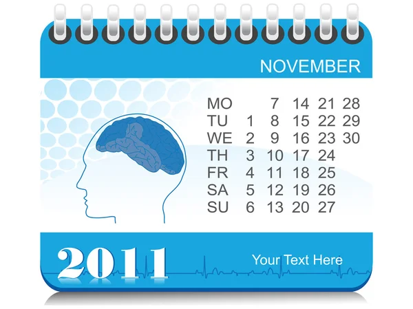 Vector 2011 medische kalender — Stockvector