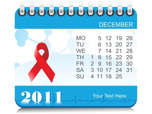 ベクトル 2011年医療カレンダー — ストックベクタ