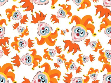 Comic face pattern background clipart