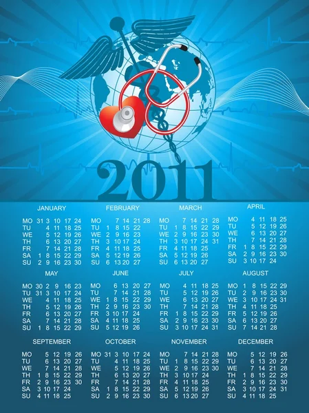 Calandre vectorielle pour 2011 — Image vectorielle