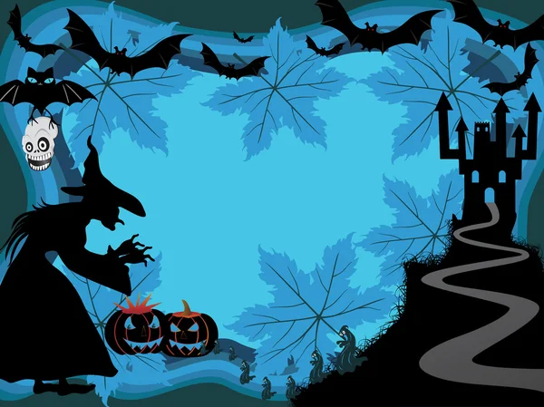 Ilustrace halloween pozadí — Stockový vektor