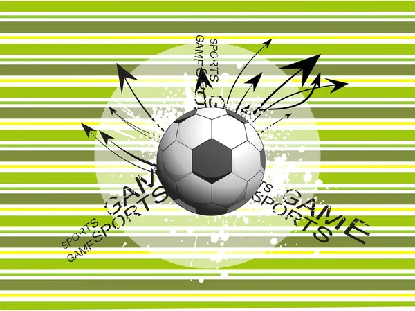 Background with grungy soccer and arrows — Stock Vector