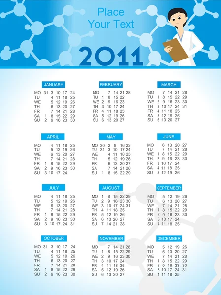 Calendario vectorial para 2011 — Archivo Imágenes Vectoriales