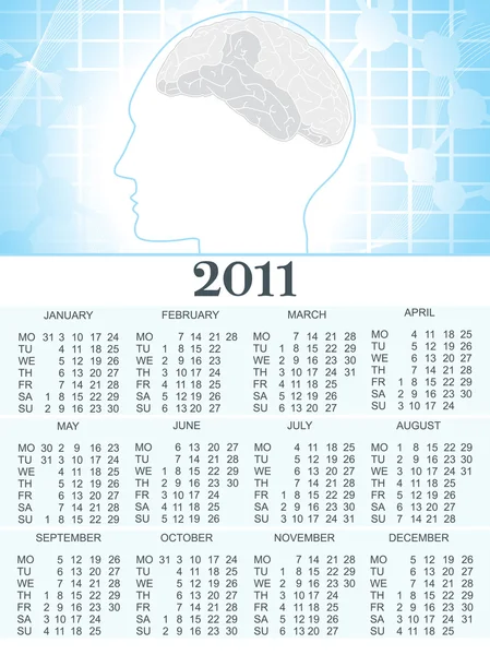 Calendario vectorial para 2011 — Vector de stock