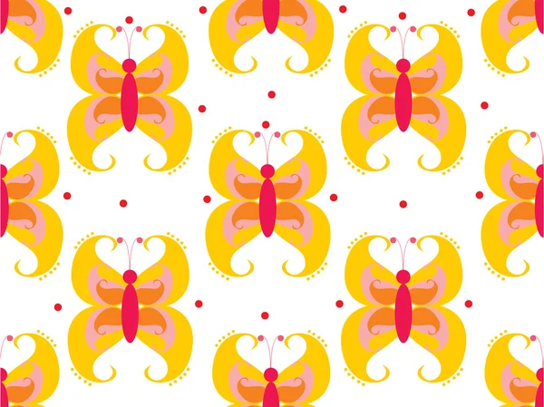 Vlinder patroon backgorund — Stockvector
