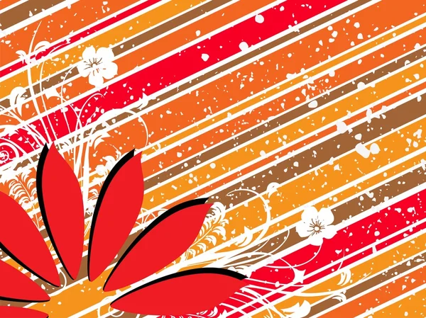Illustration de fond florale grunge — Image vectorielle