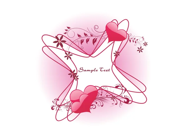 Cadre floral roamntique, illustration — Image vectorielle