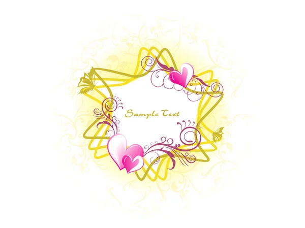 Cadre floral roamntique, illustration — Image vectorielle