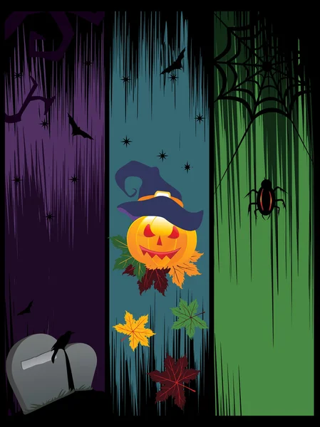 Conjunto de banner de Halloween de miedo — Vector de stock
