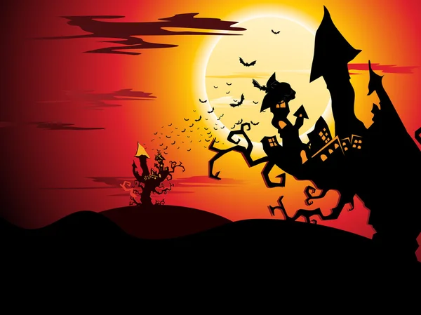 Strašidelné halloween pozadí — Stockový vektor