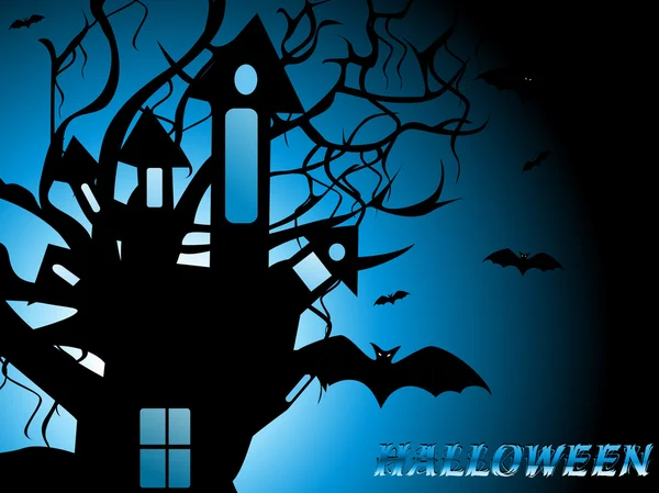 Assustador halloween fundo — Vetor de Stock