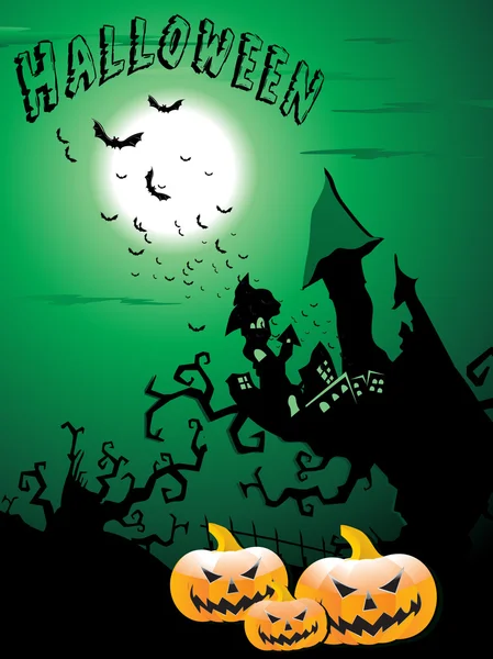 Gruseliger Halloween-Hintergrund — Stockvektor