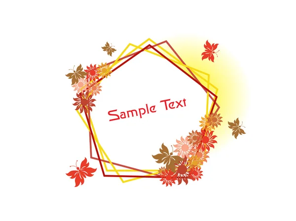 Arrière-plan avec cadre floral isolé — Image vectorielle