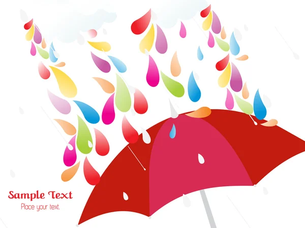 Koncept barevné deštivý den — Stockový vektor
