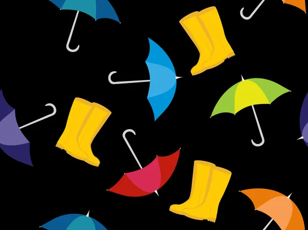 Colorido concepto de día lluvioso — Vector de stock