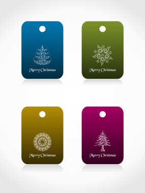 Set of christmas sale tag clipart