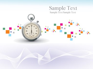 Background with isolated watch clipart