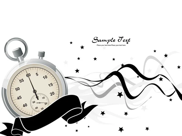 Background with isolated watch — Stock Vector