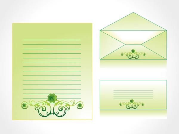 Vektor vykort, omsluta och brevpapper — Stock vektor