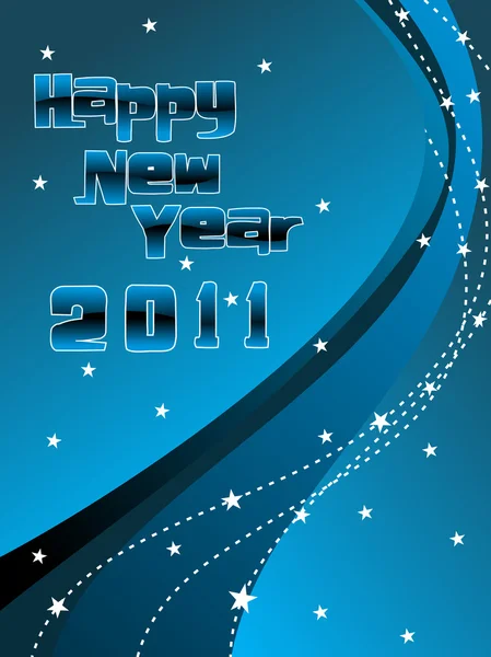 Carta da parati per il nuovo anno 2011 — Vettoriale Stock