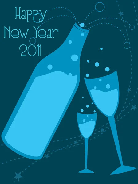 Fondos de pantalla para año nuevo 2011 — Vector de stock
