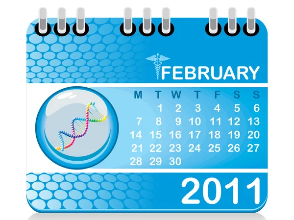 Calendário de vetor de Ano Novo 2011 — Vetor de Stock
