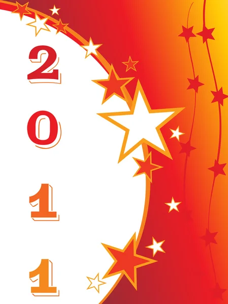 Ilustracja wektorowa tapety na rok 2011 — Wektor stockowy
