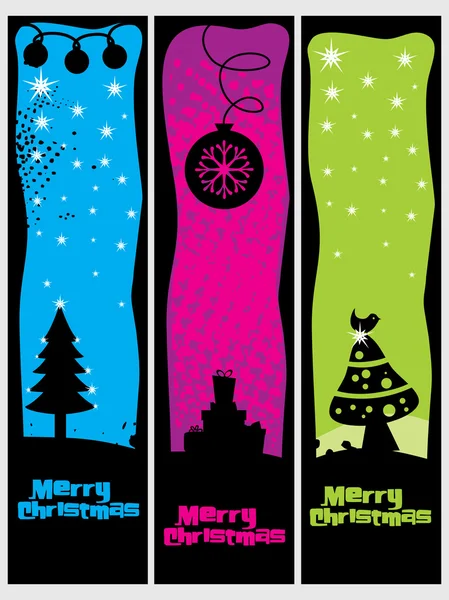 Banner für frohe Weihnachten — Stockvektor