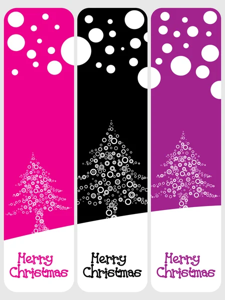 Набір банерів для веселого Різдва — стоковий вектор