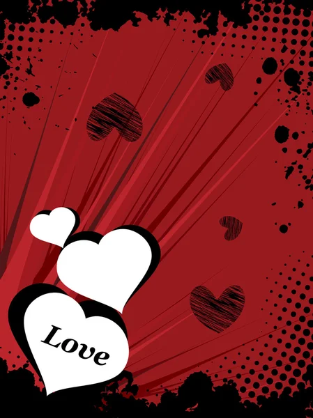 Illusztráció: romantikus szerelem háttér — Stock Vector
