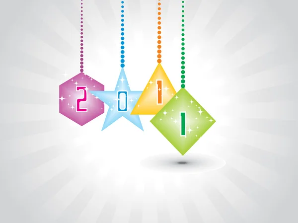 Šťastný nový rok tapety pro rok 2011 — Stockový vektor